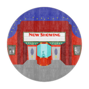 Retro Movie Theater Cutting Board Snijplank