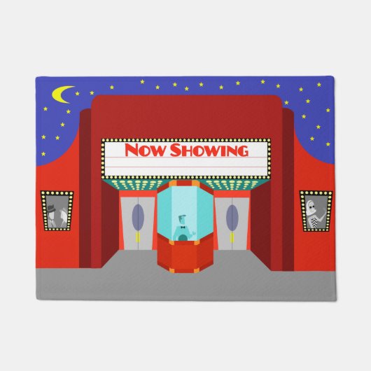 Retro Movie Theater Deuren Mat (Voorkant)