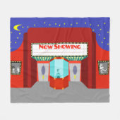 Retro Movie Theater Fleece Blanket Deken (Voorkant (Horizontaal))