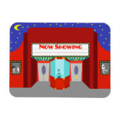 Retro Movie Theater flexibele magneet (Horizontaal)