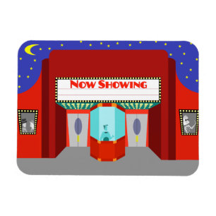 Retro Movie Theater flexibele magneet