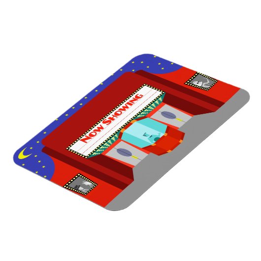 Retro Movie Theater flexibele magneet (Linkerzijde)