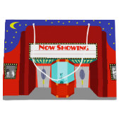 Retro Movie Theater Gift Bag Large Cadeautasje (Voorkant)
