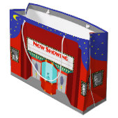 Retro Movie Theater Gift Bag Large Cadeautasje (Achterkant Gekanteld)