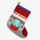 Retro Movie Theater Kerstmis stoppen Grote Kerstsok (Voorkant (Hangend))