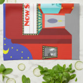 Retro Movie Theater Keukenhanddoek (Gevouwen)
