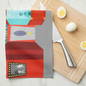 Retro Movie Theater Keukenhanddoek (Quarter Fold)