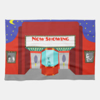 Retro Movie Theater Keukenhanddoek