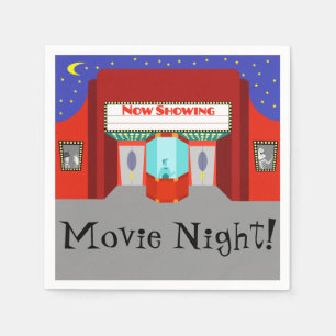 Retro Movie Theater Paper Napkins Servet