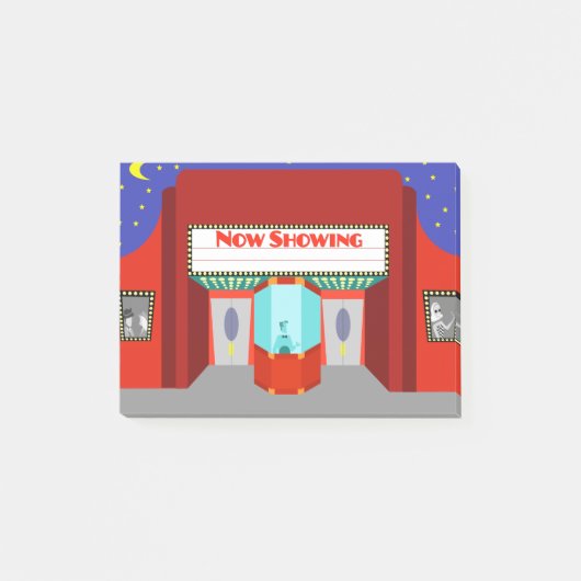 Retro Movie Theater Post-it Opmerkingen Post-it® Notes (Voorkant)