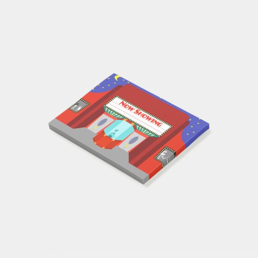 Retro Movie Theater Post-it Opmerkingen Post-it® Notes (Schuin)