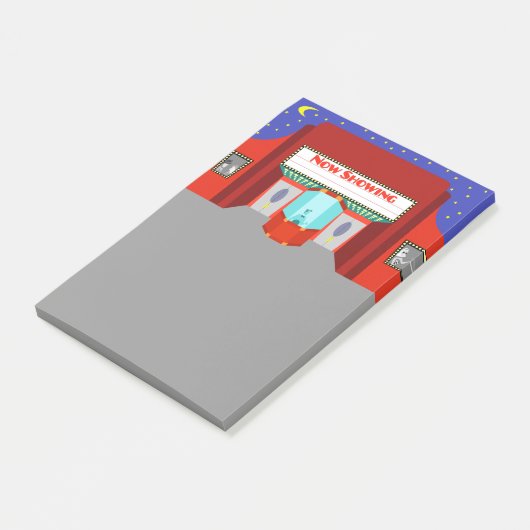 Retro Movie Theater Post-it Opmerkingen Post-it® Notes (Schuin)