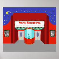 Retro Movie Theater Poster