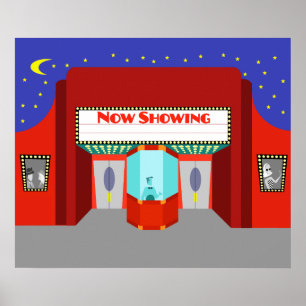 Retro Movie Theater Poster