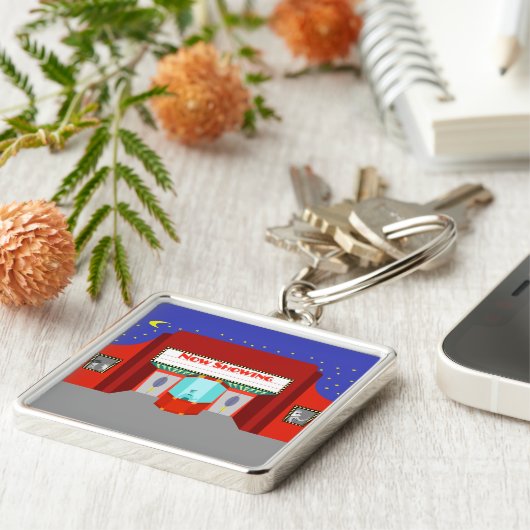 Retro Movie Theater Sleutelhanger (Zijkant)