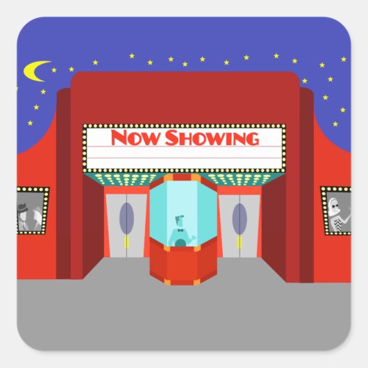 Retro Movie Theater Stickers (Voorkant)