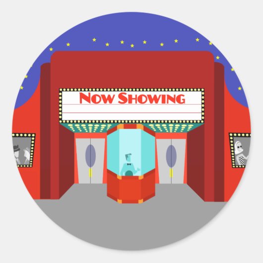 Retro Movie Theater Stickers (Voorkant)