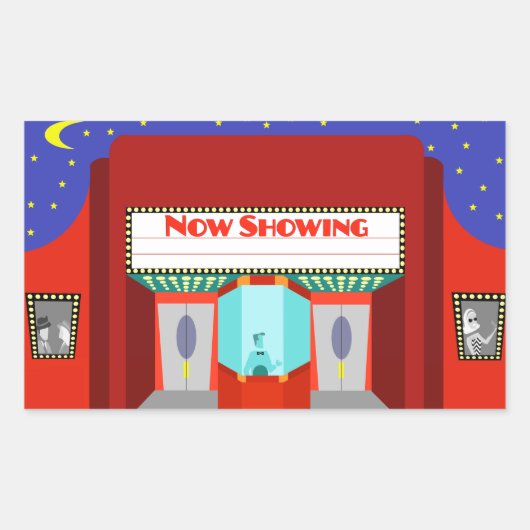 Retro Movie Theater Stickers (Voorkant)