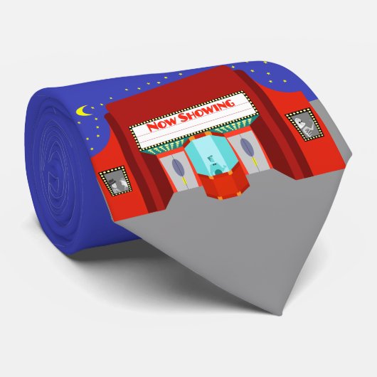 Retro Movie Theater Stropdas (Opgerold)