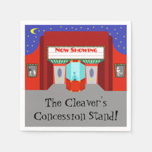 Retro Movie Theatre Papieren servetten