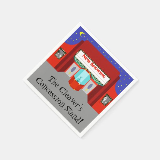  Retro Movie Theatre Papieren servetten (Hoek)