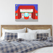 Retro Movie Theatre Uitgerekt Canvas Print (Insitu (Slaapkamer))
