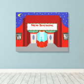 Retro Movie Theatre Uitgerekt Canvas Print (Insitu (Houten vloer))