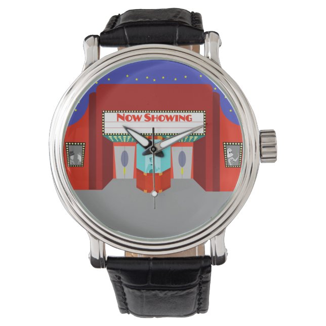 Retro Movie Theatre Watch Horloge (Voorkant)