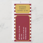 Retro Movie Ticket Alle Leeftijd Verjaardagsfeest Kaart (Achterkant)