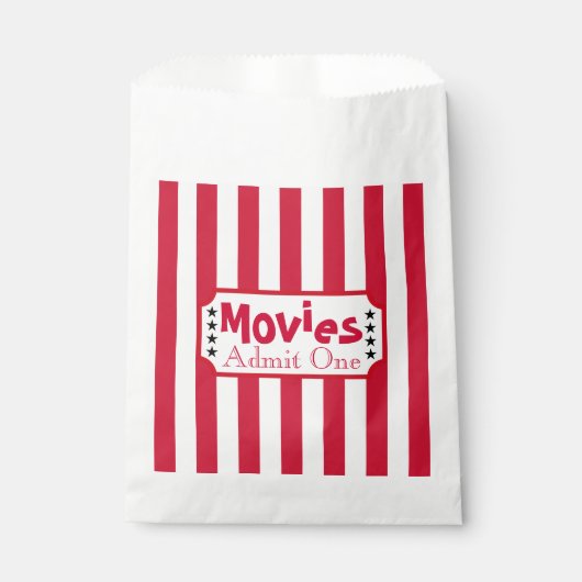 Retro Movie Ticket Favor Bag Bedankzakje (Voorkant)