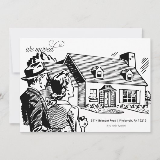 Retro Moving Announcement Aankondiging (Voorkant)