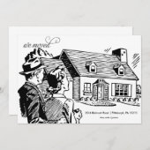 Retro Moving Announcement Aankondiging (Voorkant / Achterkant)