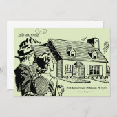 Retro Moving Announcement Aankondiging (Voorkant / Achterkant)