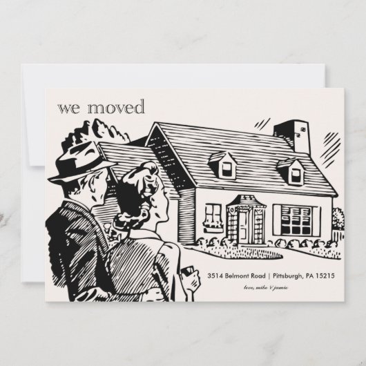Retro Moving Announcement Aankondiging (Voorkant)