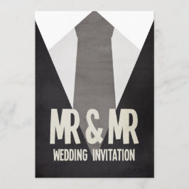 Retro Mr. & Mr. Suit & Stropdas Gay Huwelijksuitno Kaart