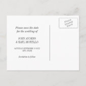 Retro Mr. & Mr. Suit Stropdas Gay Save the Date Br Aankondigingskaart (Achterkant)