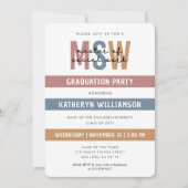 Retro MSW Master of Social Work Afstuderen Kaart (Voorkant)