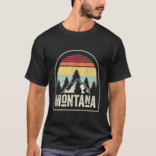 Retro MT Montana Verenigde Staten T-shirt (Voorkant)