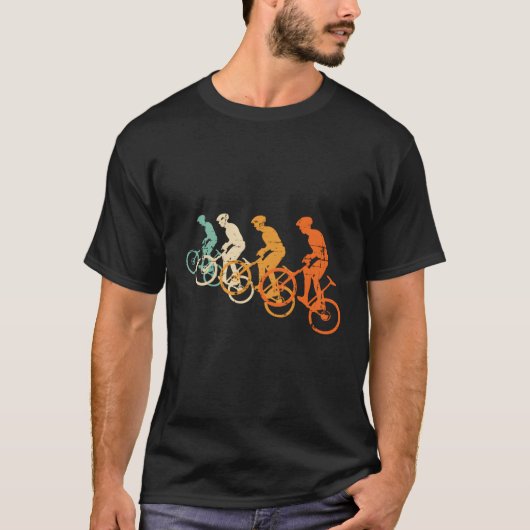 Retro MTB Mountainbiker Gift Downhill Moun T-shirt (Voorkant)