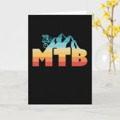 Retro MTB Vintage Mountainbike-cadeau Kaart (Gele Bloem)