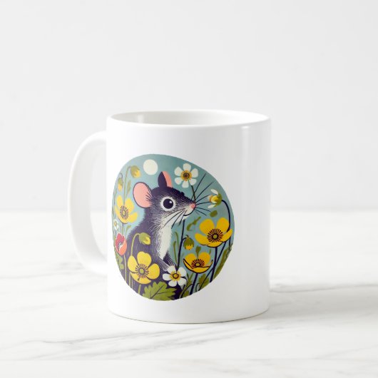 Retro-muis Koffiemok (Voorkant links)