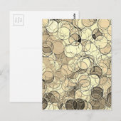 Retro Multi-Colour Circles Patroon Briefkaart (Voorkant / Achterkant)