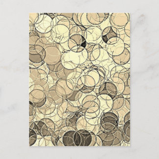 Retro Multi-Colour Circles Patroon Briefkaart