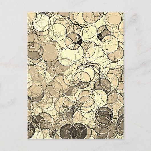 Retro Multi-Colour Circles Patroon Briefkaart (Voorkant)