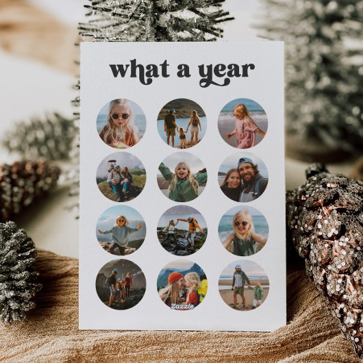 Retro Multi Foto Kerst Kaart