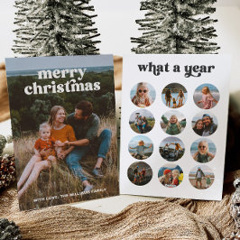 Retro Multi Foto Kerst Kaart