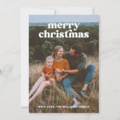 Retro Multi Foto Kerst Kaart (Voorkant)