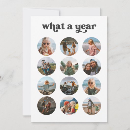 Retro Multi Foto Kerst Kaart (Achterkant)