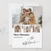 Retro Multi Foto Kerstmis Feestdagenkaart (Voorkant)