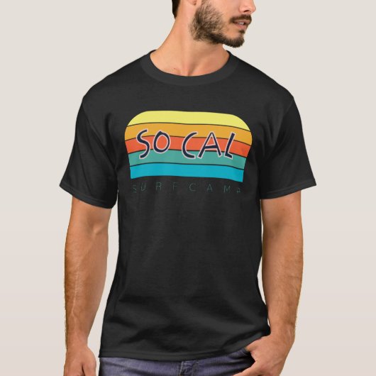 Retro multi kleur grafisch - So Cal Surf Camp - T-shirt (Voorkant)
